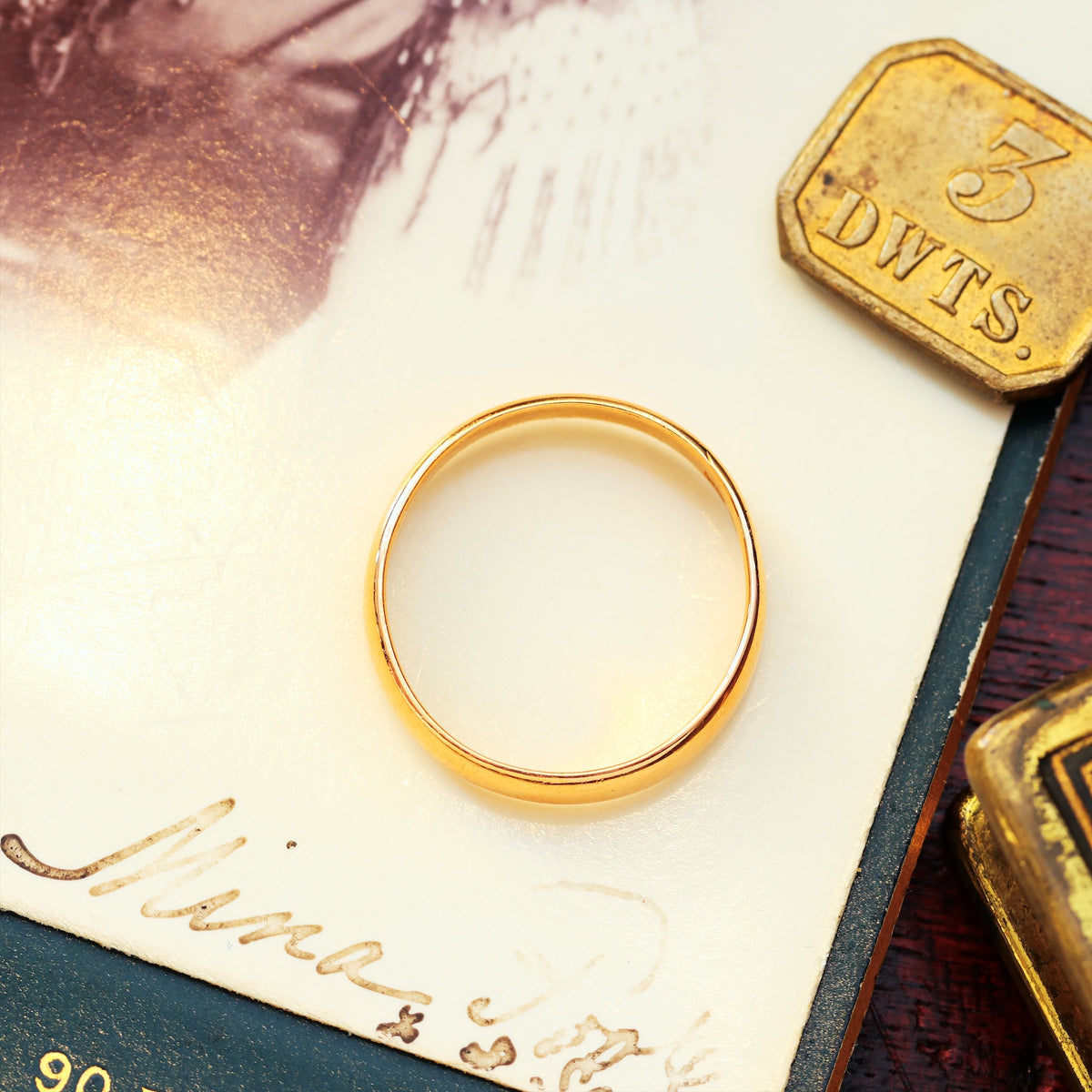 Antique Date 1911 22ct Gold Wedding Ring