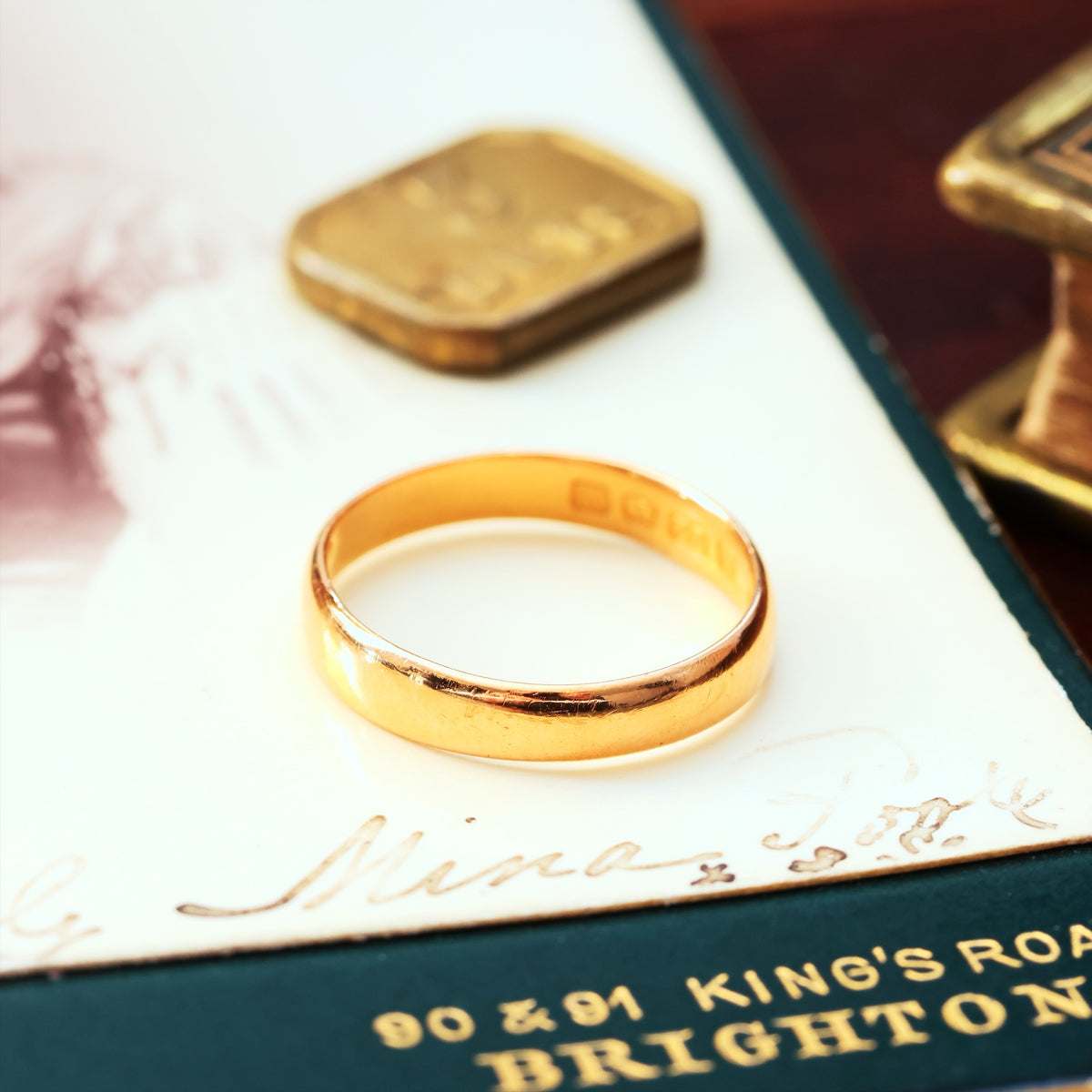 Antique Date 1911 22ct Gold Wedding Ring