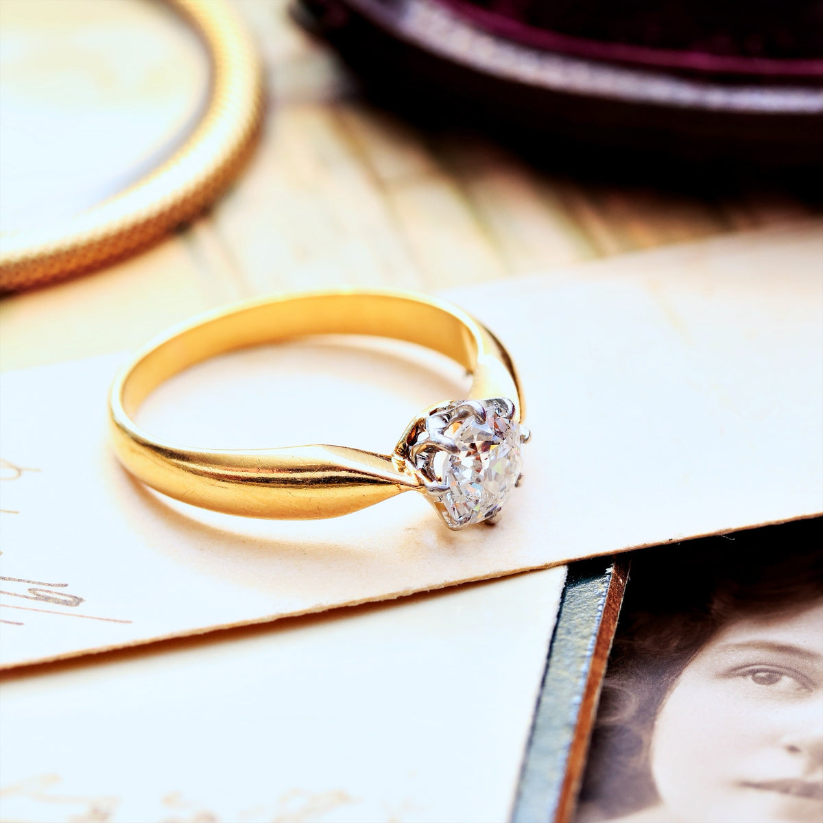 Ethereal Antique 'Tiffany' Style Diamond Engagement Ring