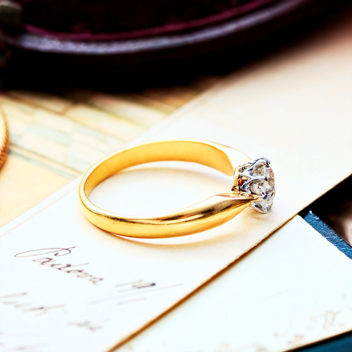 Ethereal Antique 'Tiffany' Style Diamond Engagement Ring
