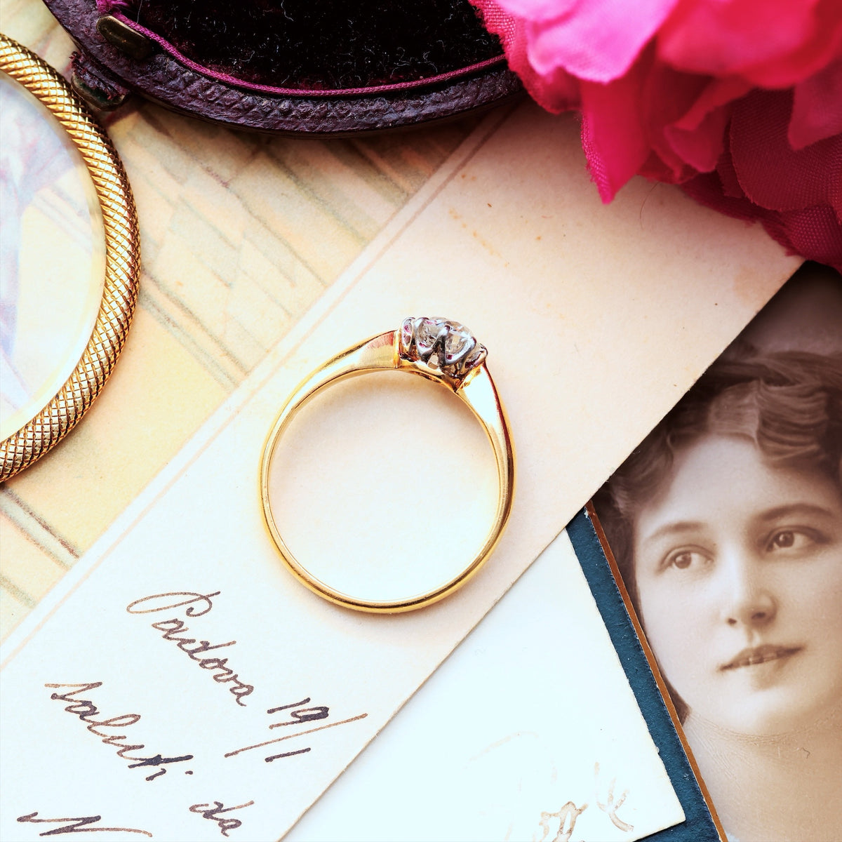 Ethereal Antique 'Tiffany' Style Diamond Engagement Ring