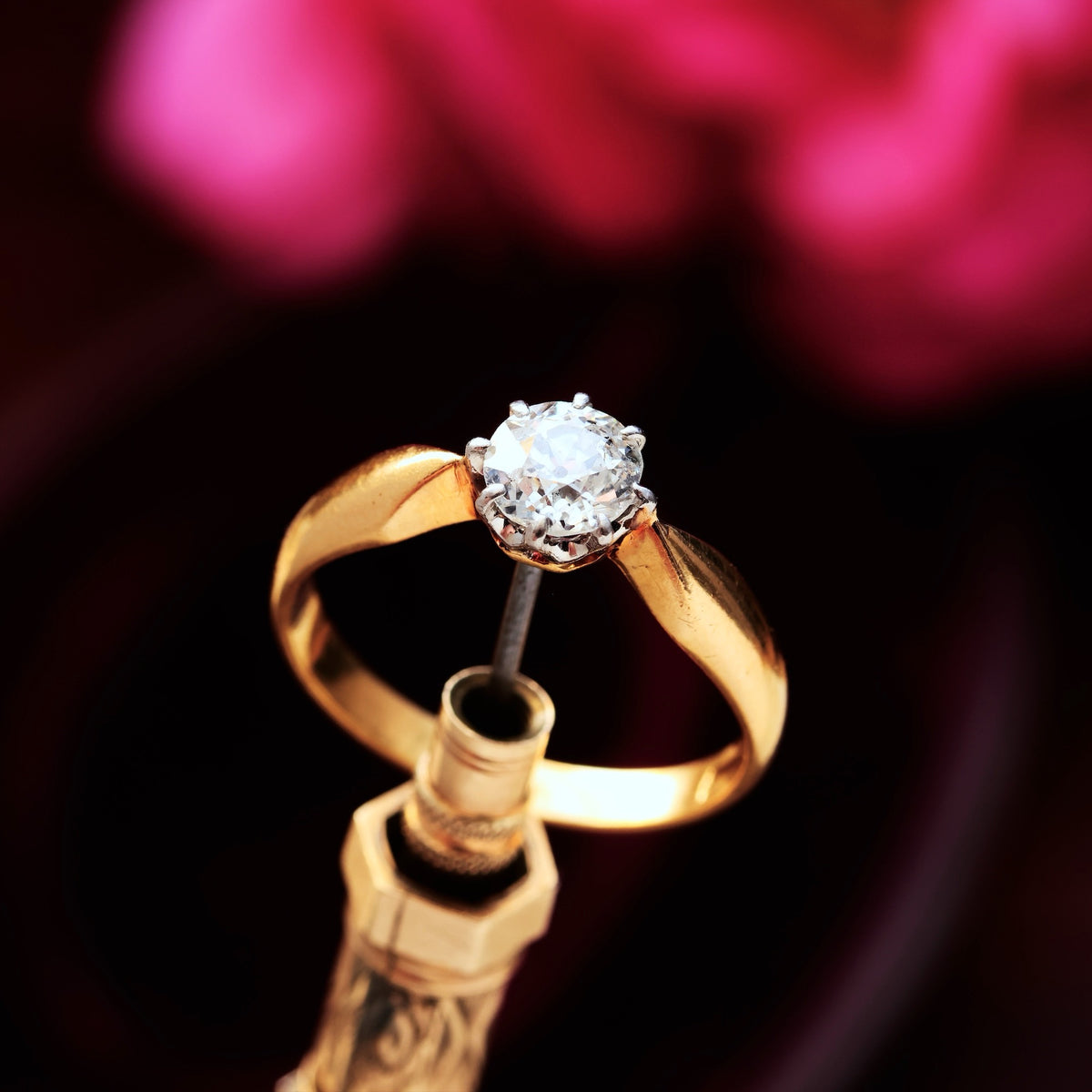 Ethereal Antique 'Tiffany' Style Diamond Engagement Ring