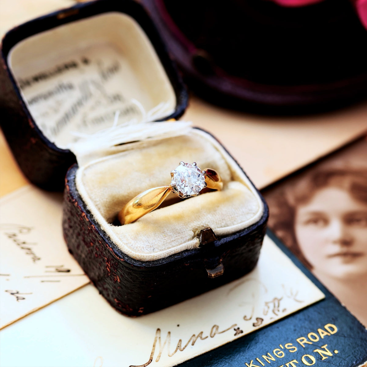 Ethereal Antique 'Tiffany' Style Diamond Engagement Ring