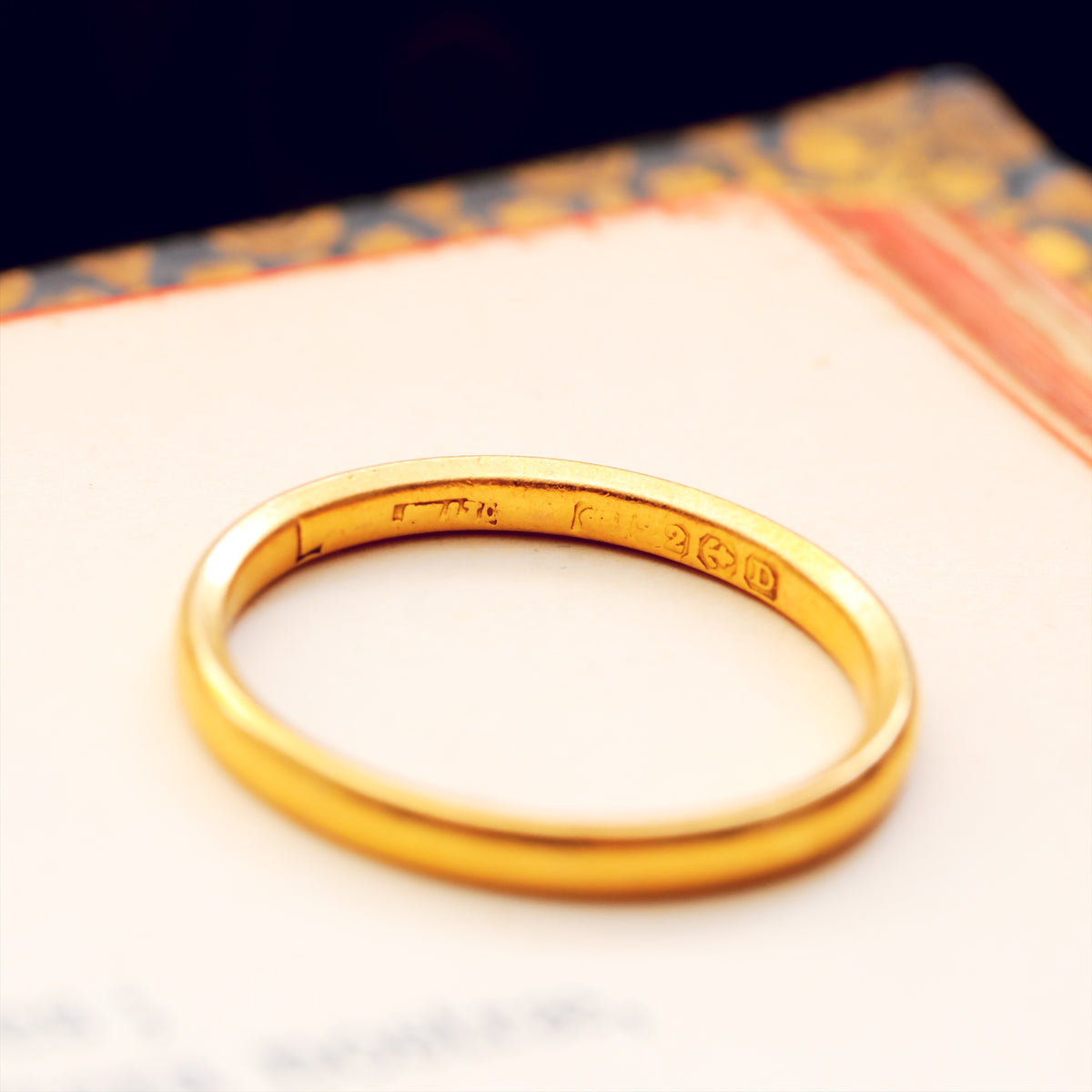 Vintage Date 1928 22ct Gold Wedding Ring