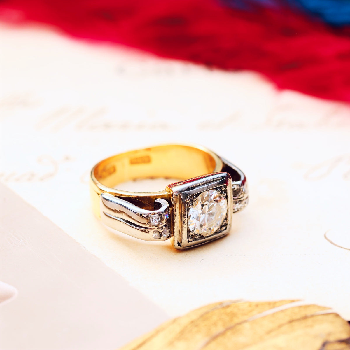 Fabulous! Vintage 1940's Art Deco Diamond Ring