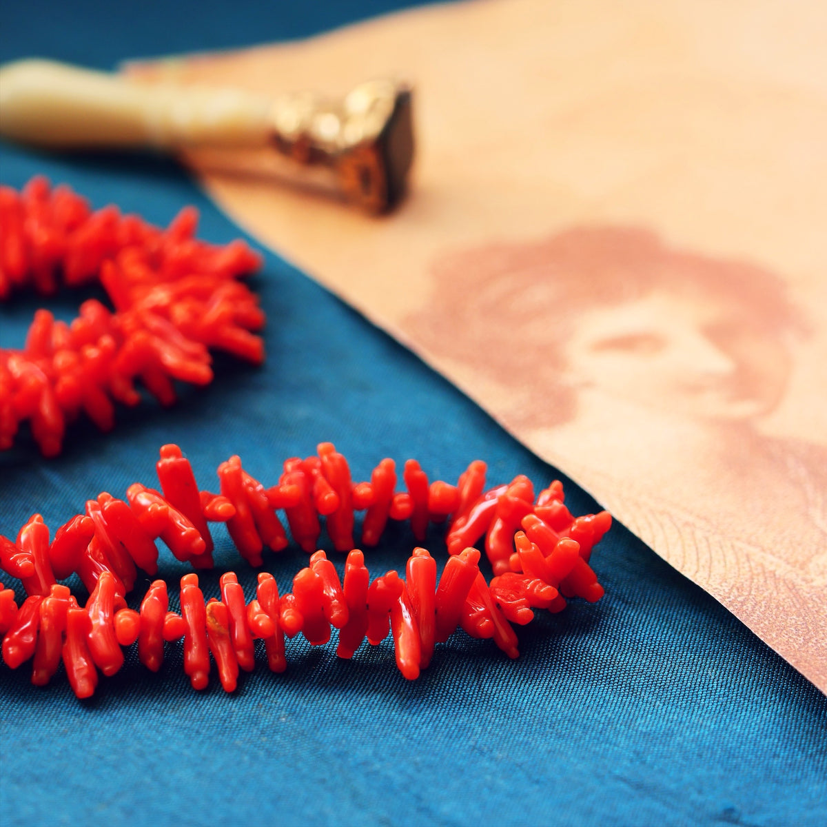 Fine Hand Carved Antique Georgian Coral Necklace