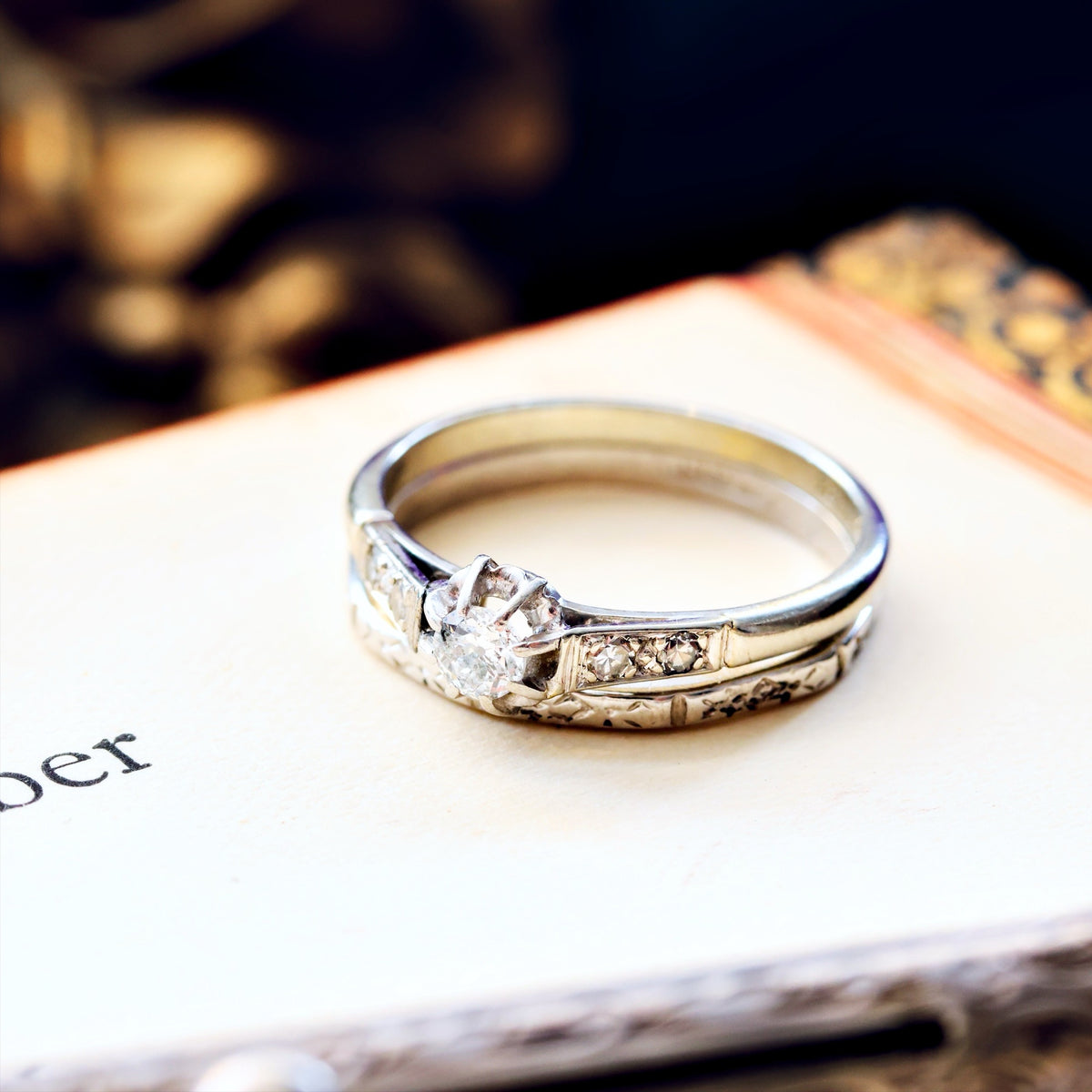 An Adorable Little Vintage Diamond Engagement Ring