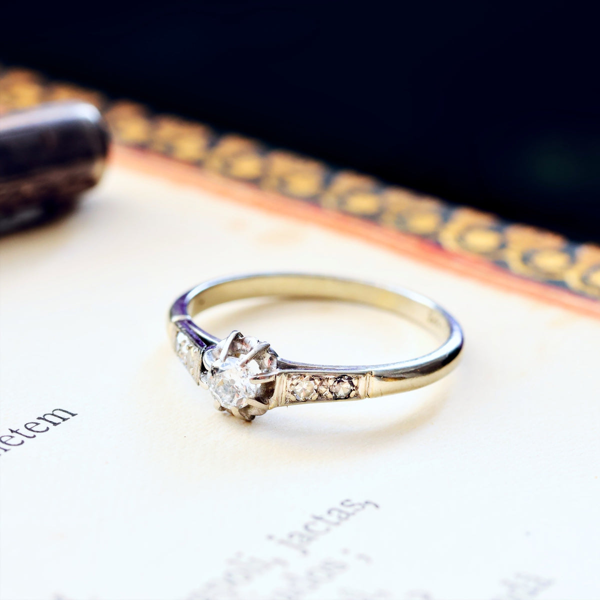 An Adorable Little Vintage Diamond Engagement Ring