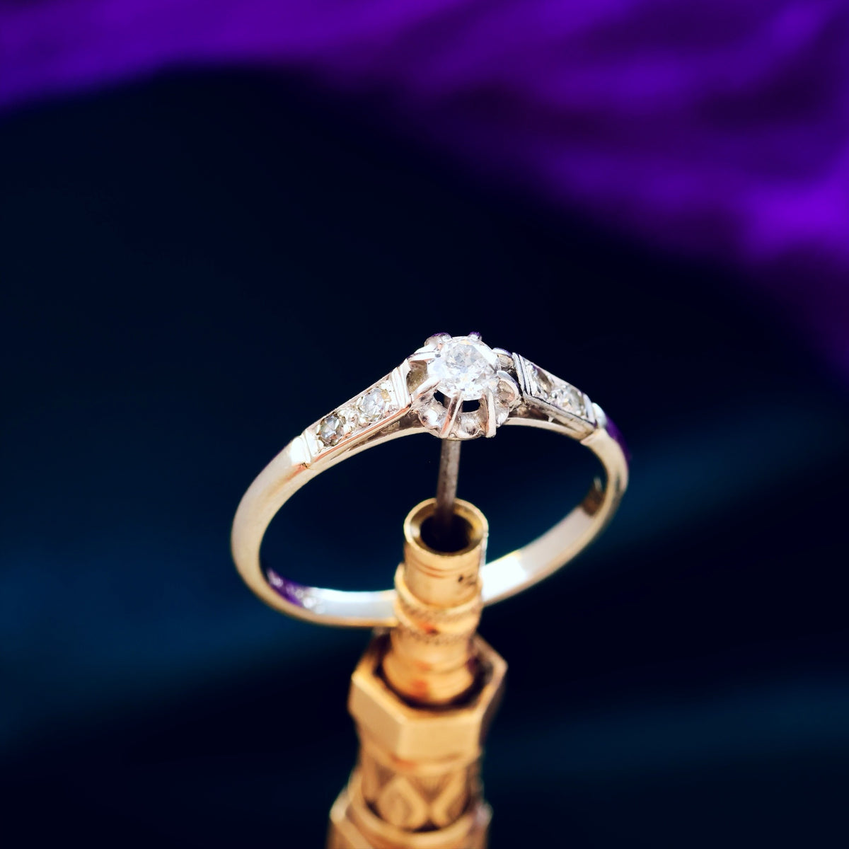 An Adorable Little Vintage Diamond Engagement Ring