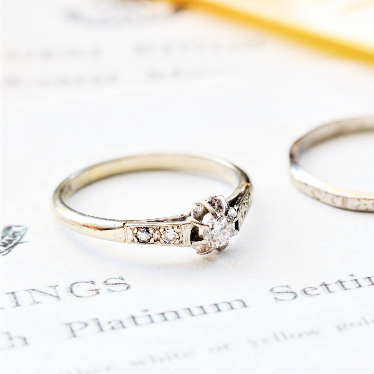 An Adorable Little Vintage Diamond Engagement Ring