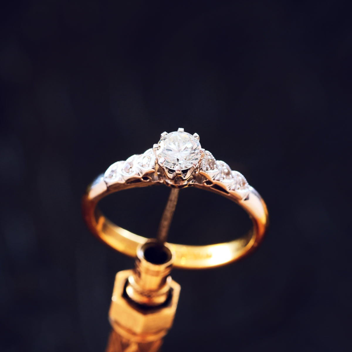 Finest Quality Vintage Diamond Engagement Ring