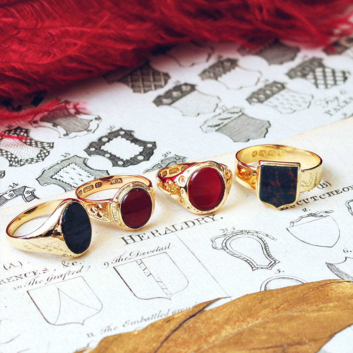 Date 1895 Shield Shaped Sardonyx Signet Ring