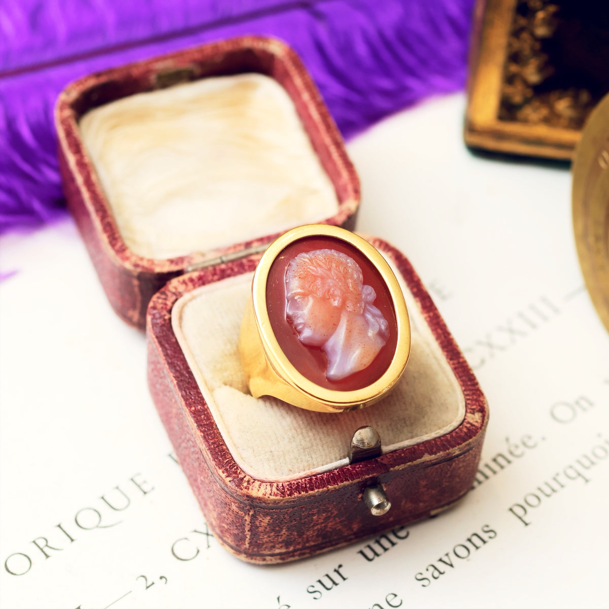 Antique Classical Chalcedony Cameo of Emperor Domitian