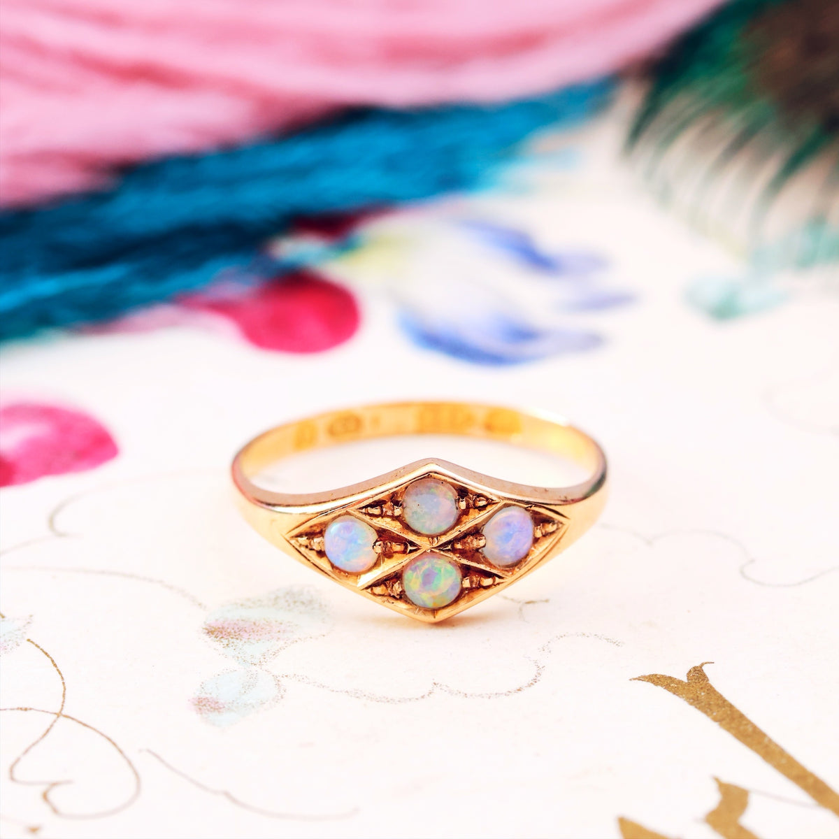 Dreamtime Antique Date 1870 Opal Ring