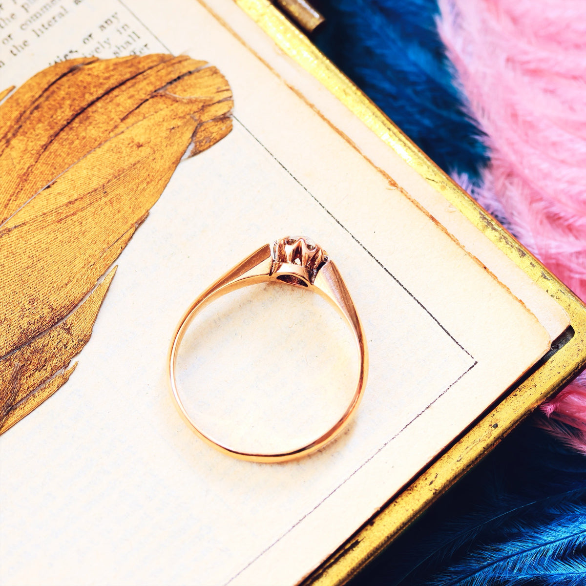 Romantic Antique Date 1891 Diamond Engagement Ring
