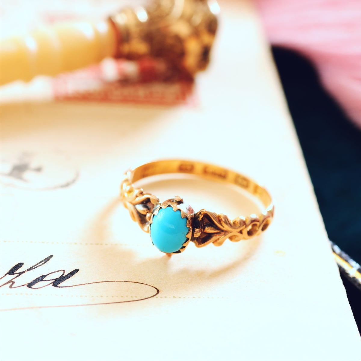 Petite Date 1892 Persian Turquoise Ring