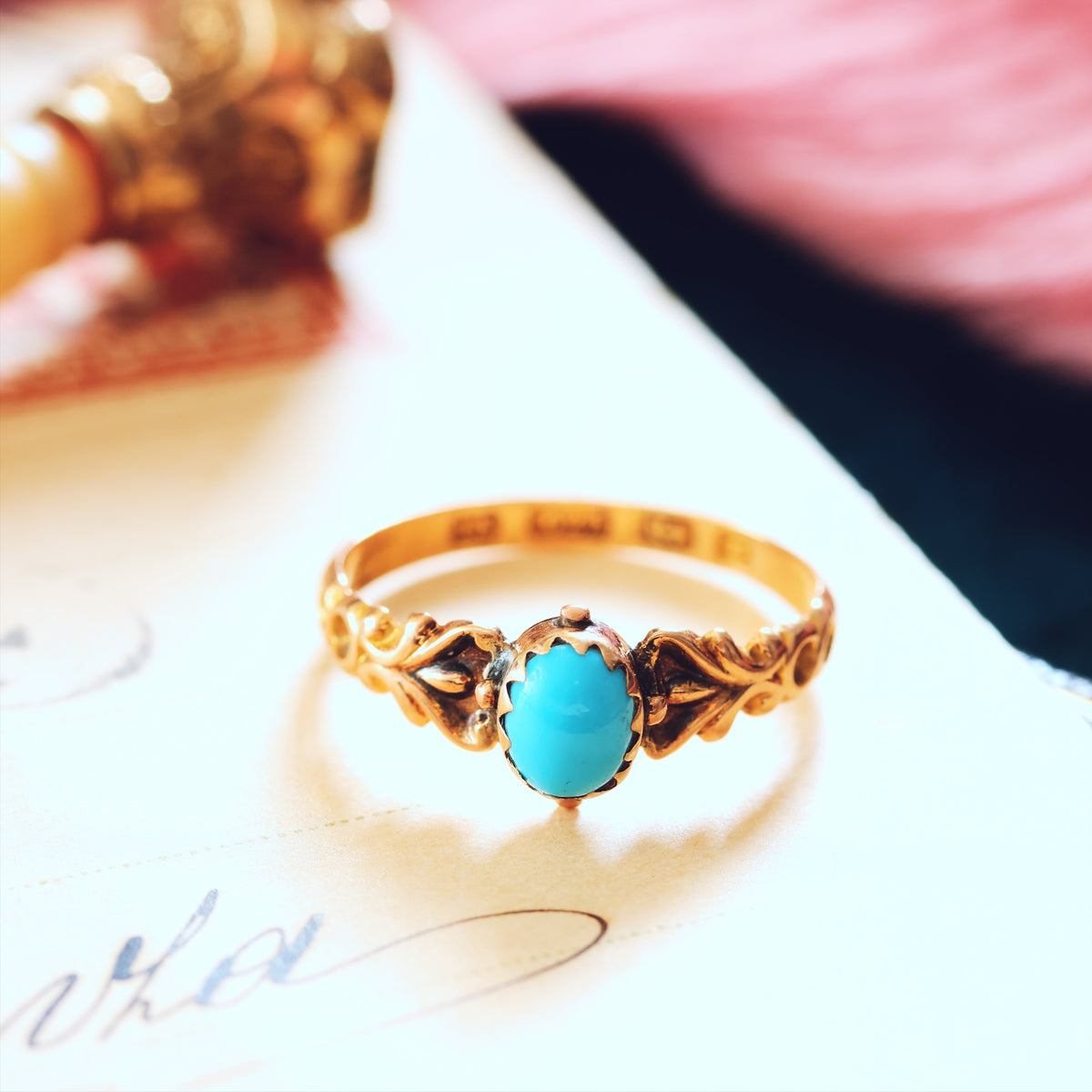 Petite Date 1892 Persian Turquoise Ring