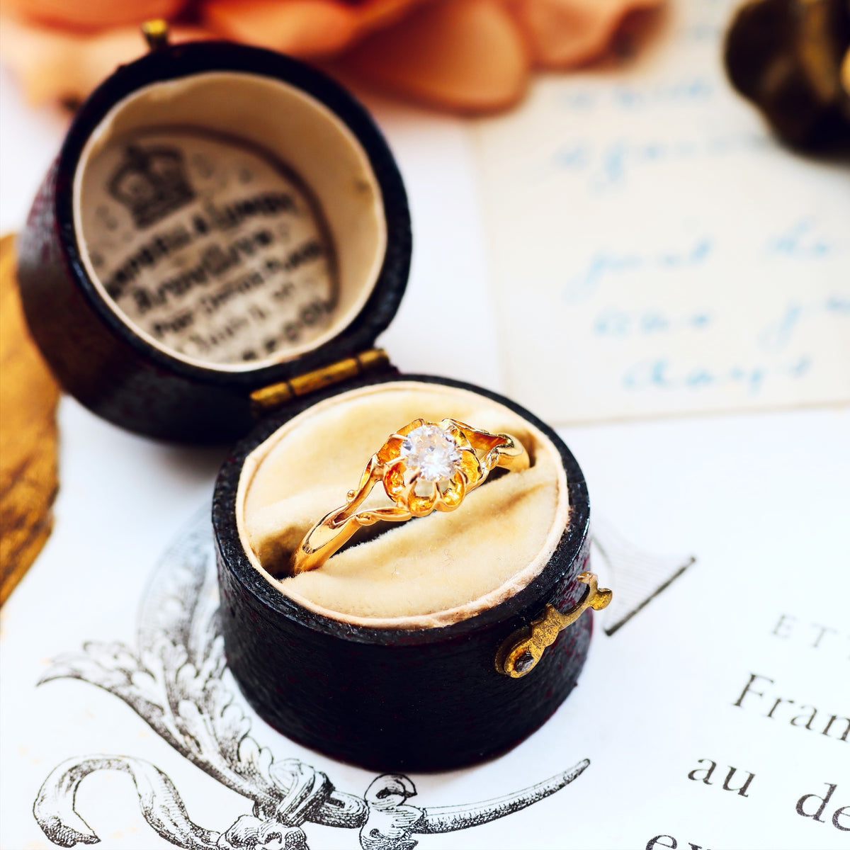 Antique Date 1913 Arts & Crafts Diamond Engagement Ring