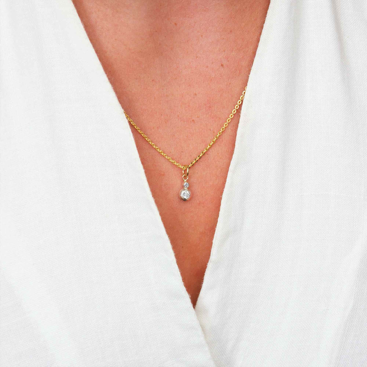 Darling Dainty Antique Hand Cut Diamond Pendant