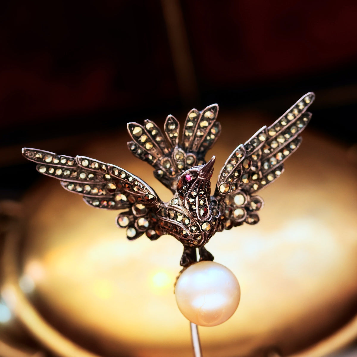 A Most Splendid Antique Winged Wonder Stick Pin