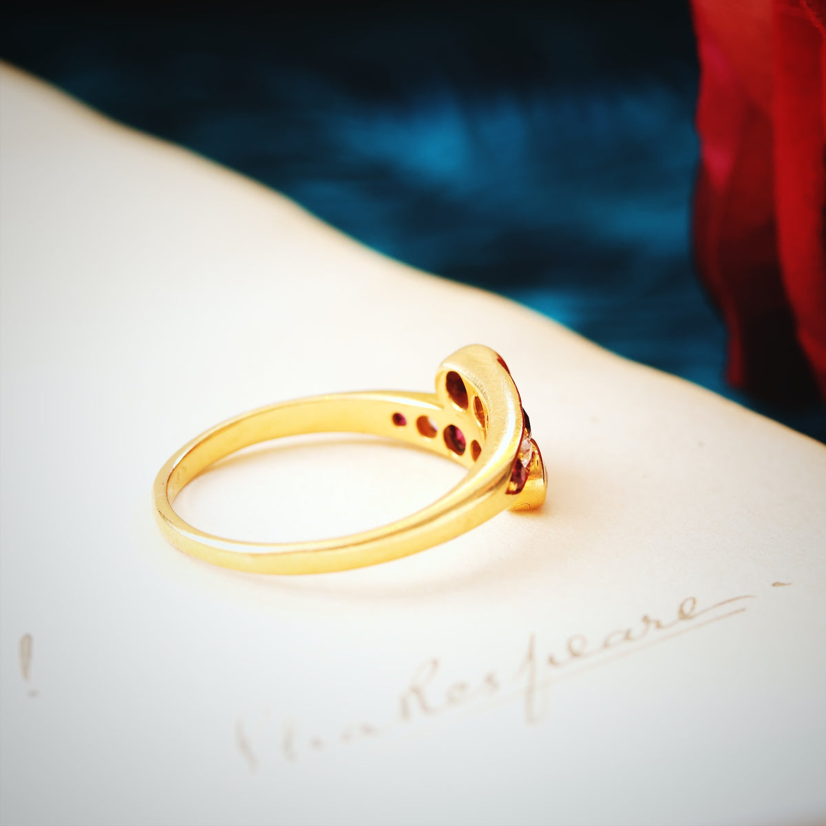 Exquisite Antique Edwardian Ruby & Diamond Ring