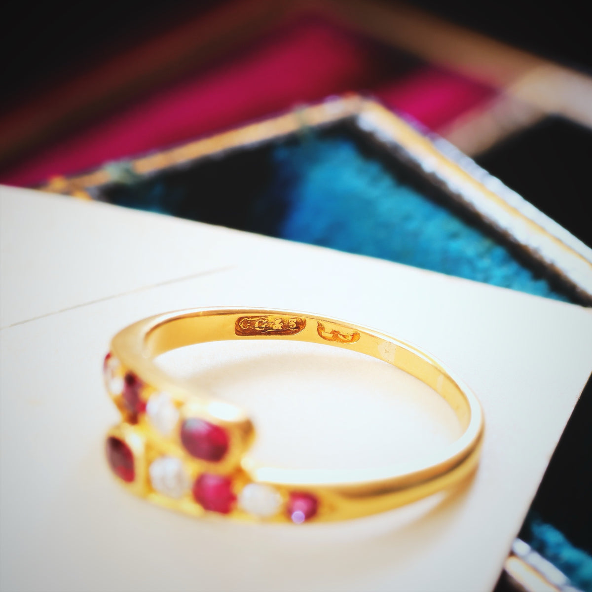 Exquisite Antique Edwardian Ruby & Diamond Ring