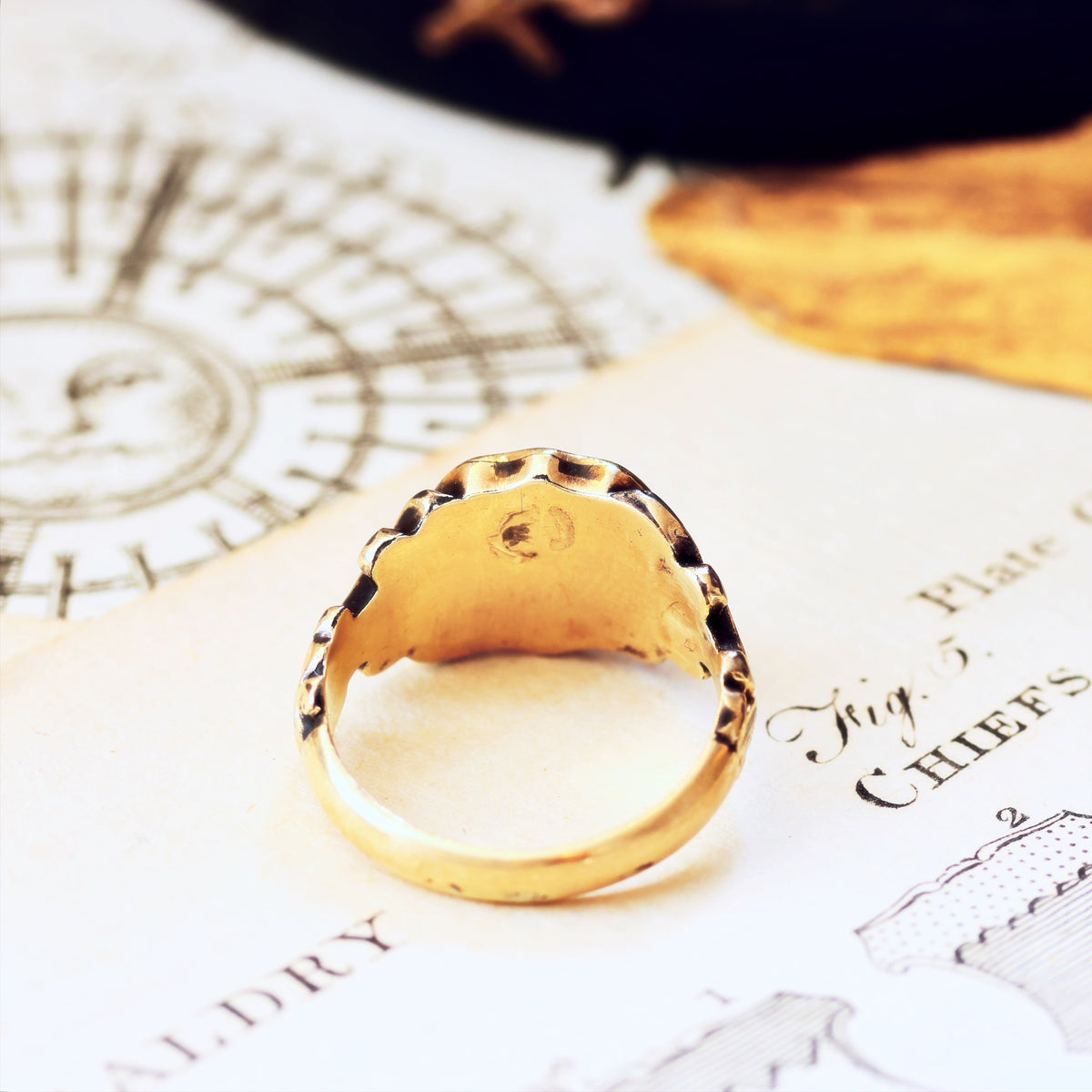 Antique Georgian Chalcedony Shield Signet Ring