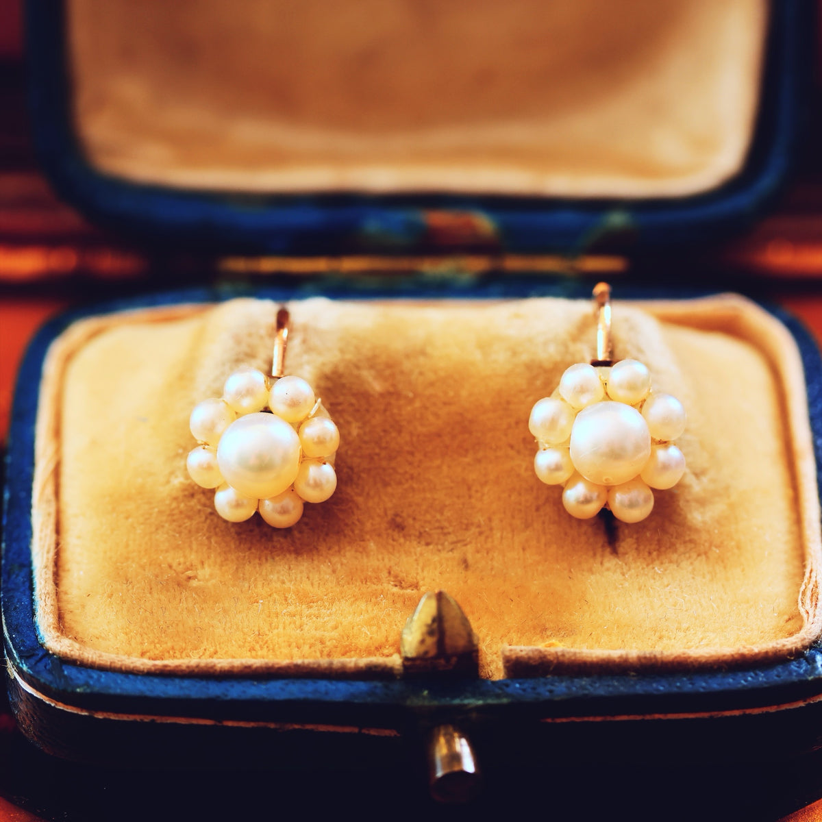Rare Antique Georgian Natural Pearl Earrings