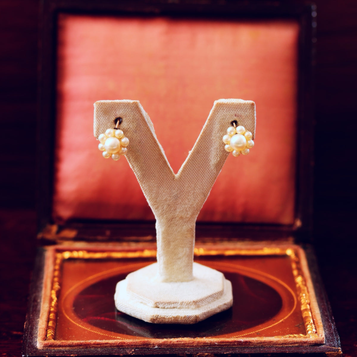 Rare Antique Georgian Natural Pearl Earrings