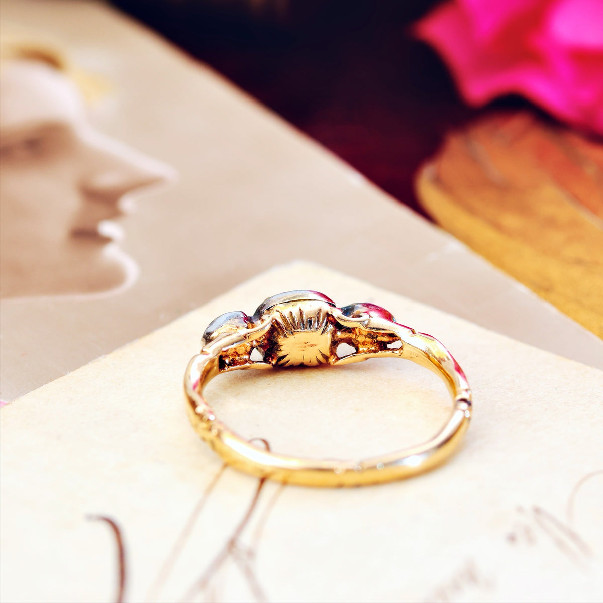 Georgian Revival Rose Cut Diamond Ring