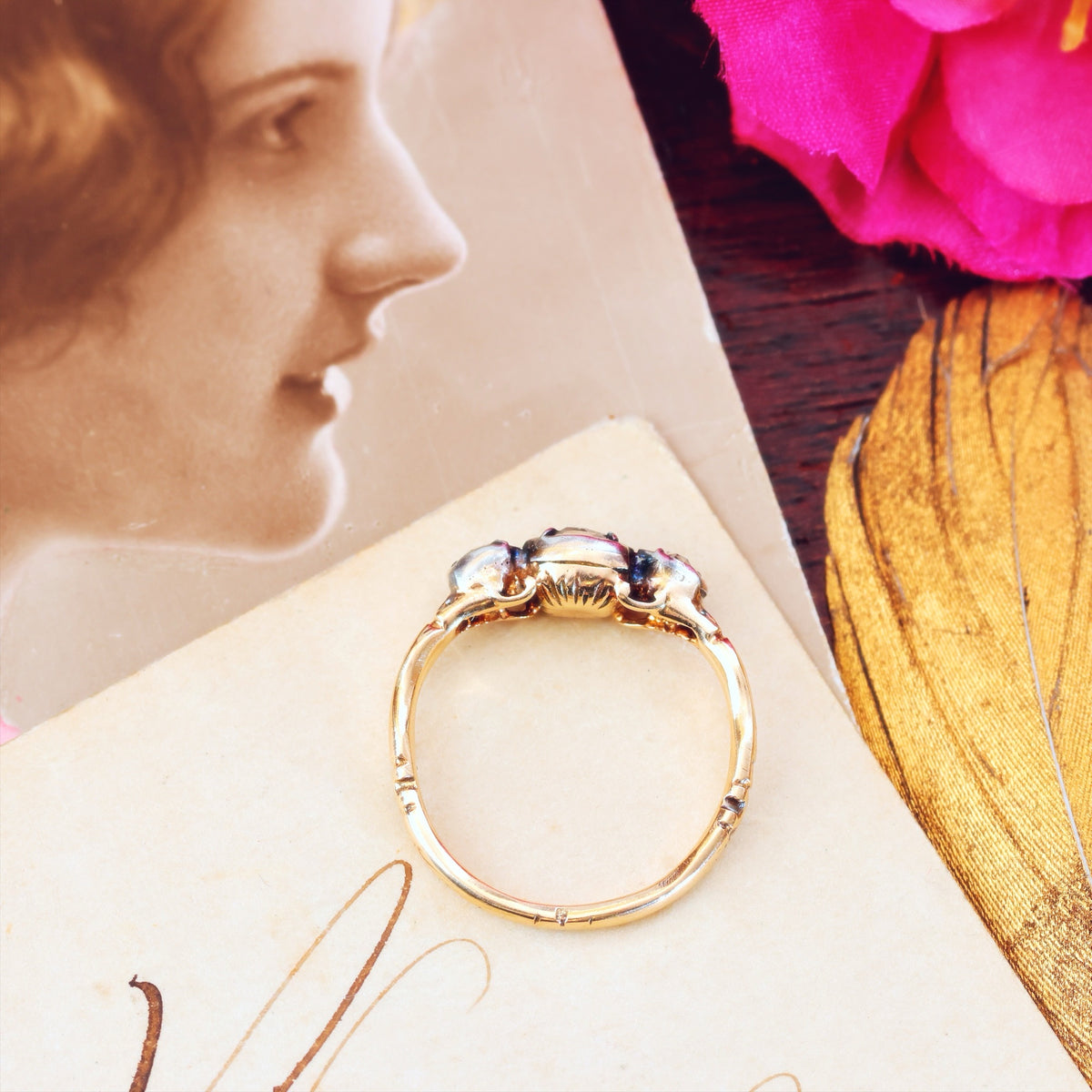Georgian Revival Rose Cut Diamond Ring