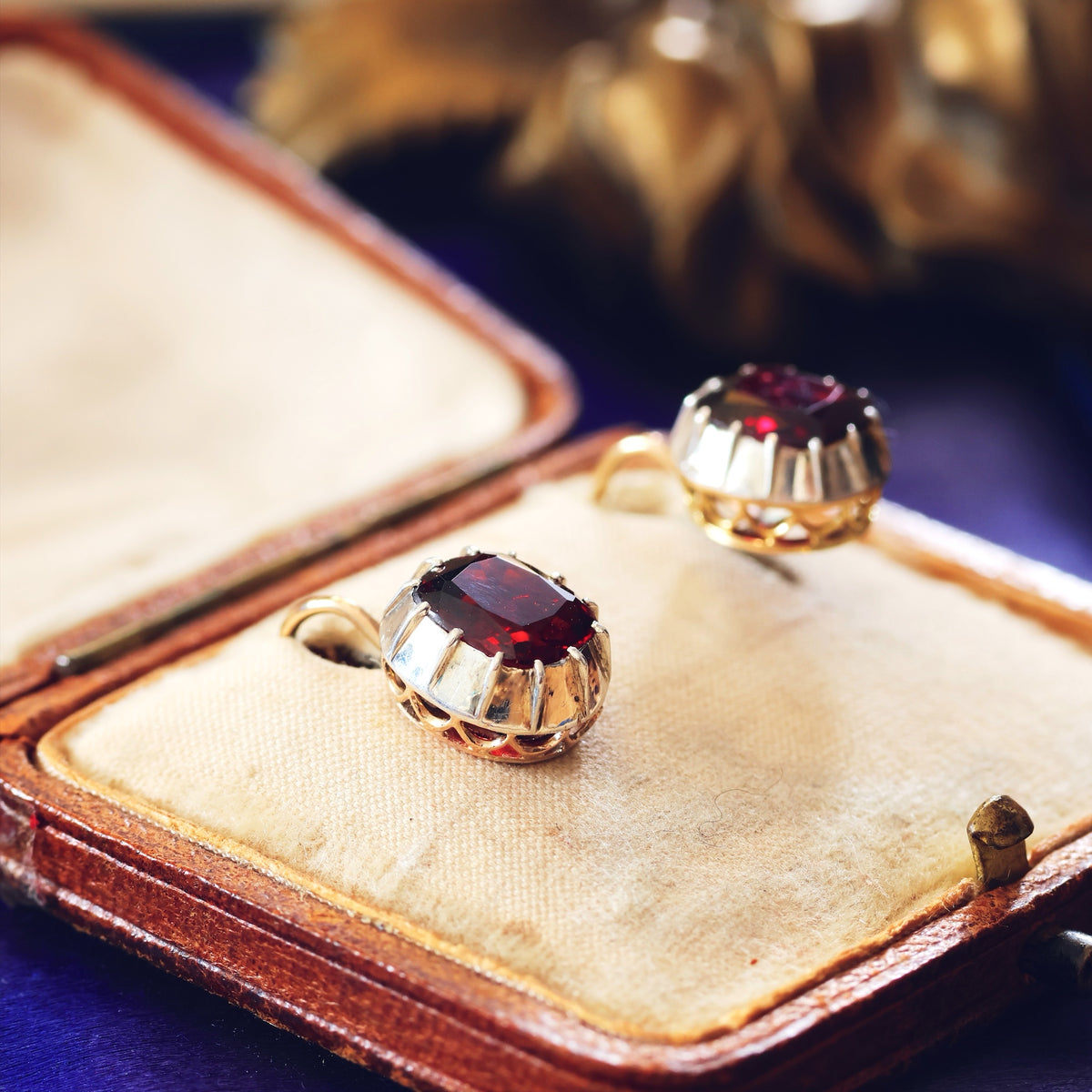 Antique Georgianesque Garnet Earrings