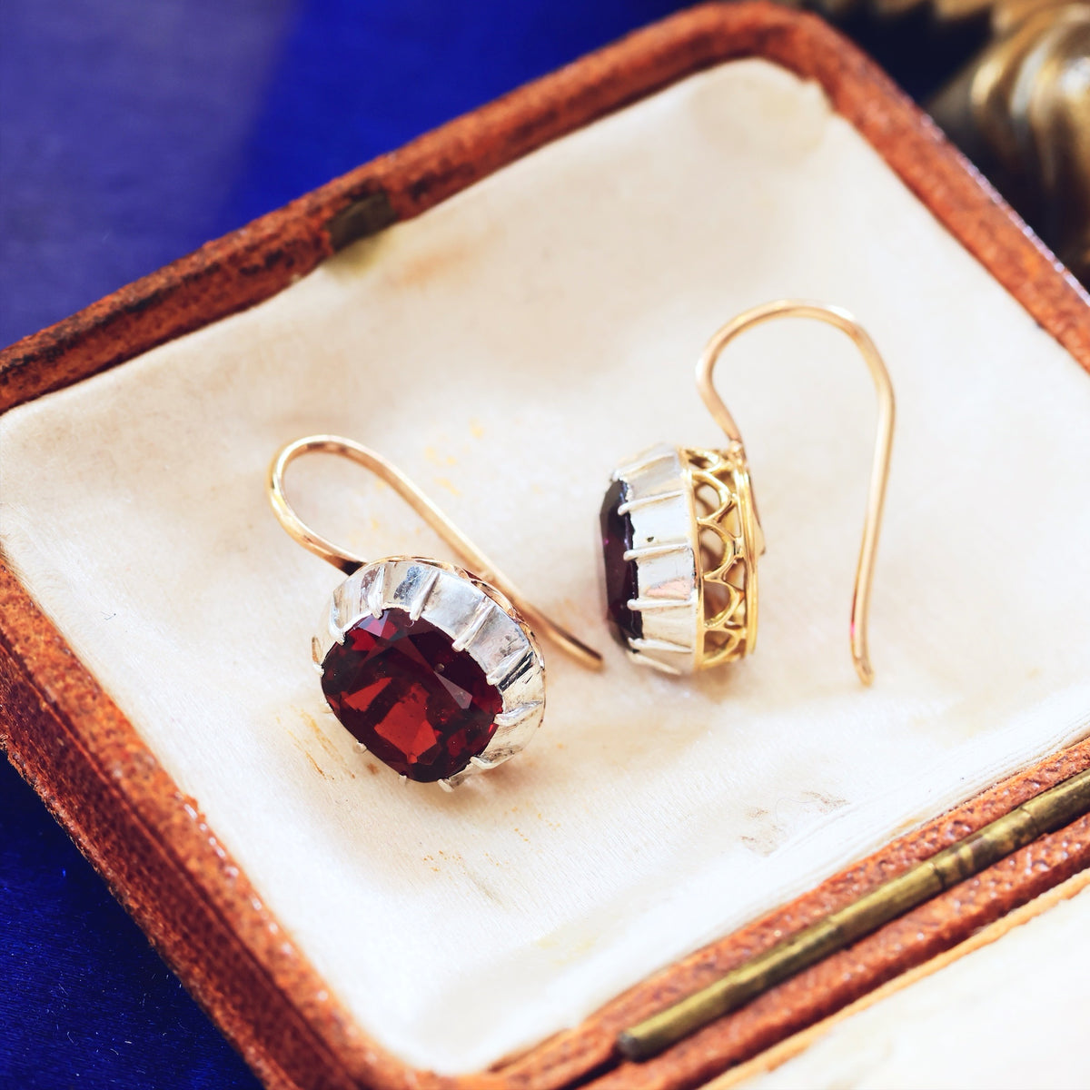 Antique Georgianesque Garnet Earrings
