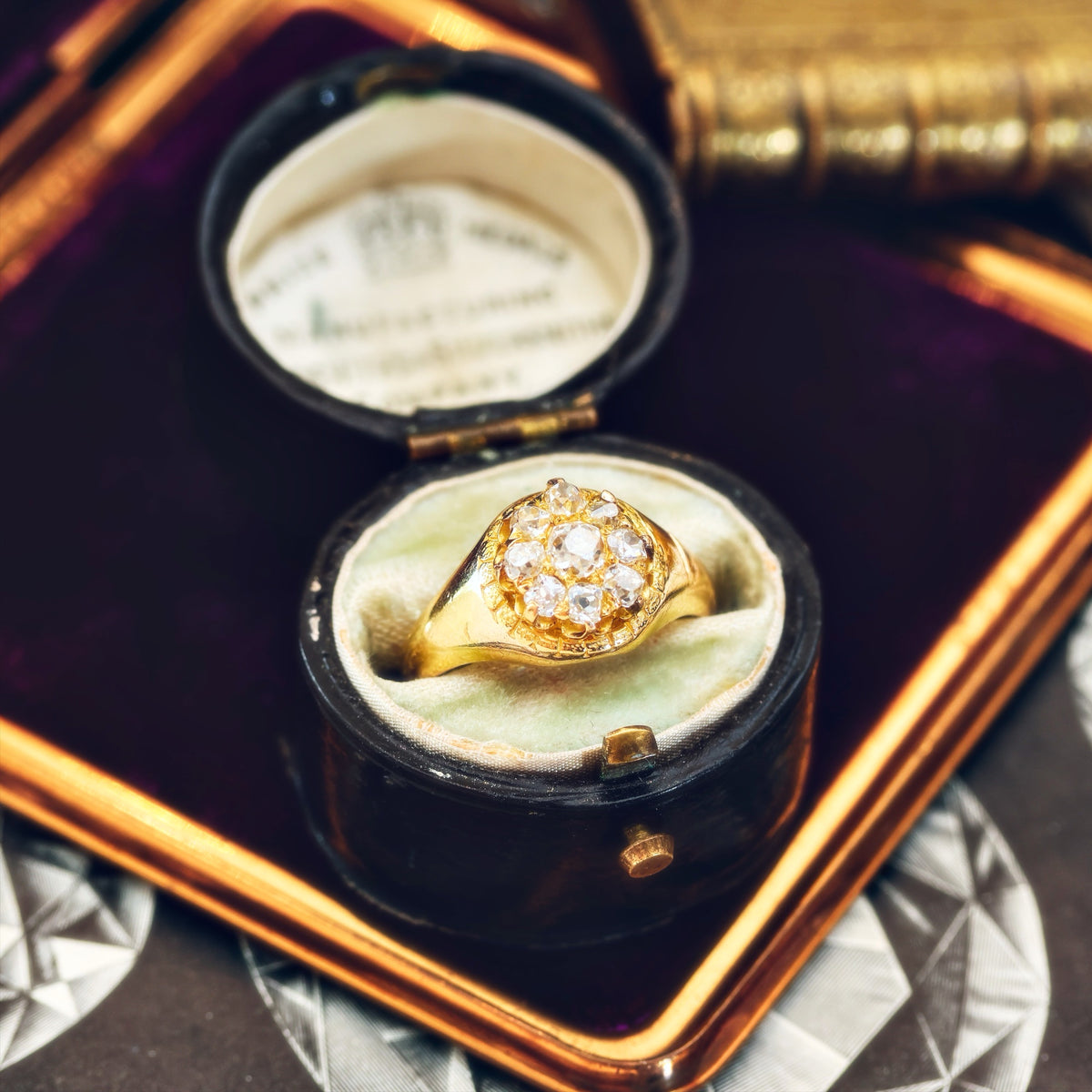 Romantic Love! Mid Victorian Diamond Engagement Ring
