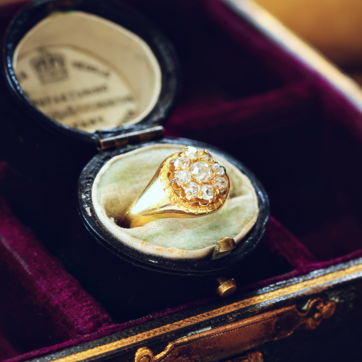 Romantic Love! Mid Victorian Diamond Engagement Ring
