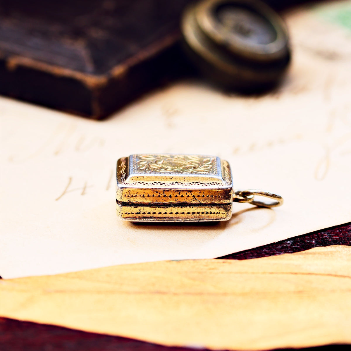 Miniature Date 1823 Georgian Silver Gilt Vinaigrette