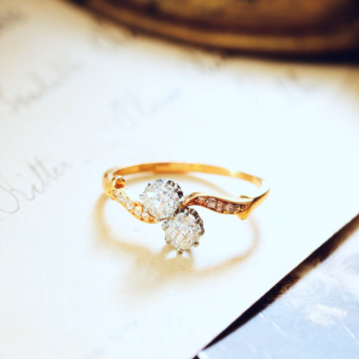Romantic Antique 'Toi et Moi' Diamond Engagement Ring