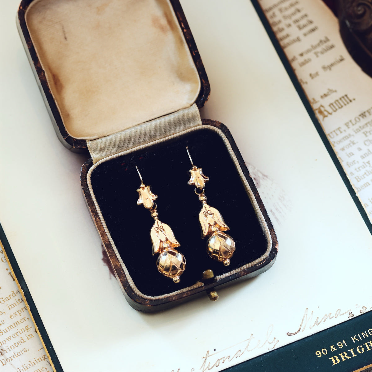 Archaeological Revival Victorian Dangle Earrings