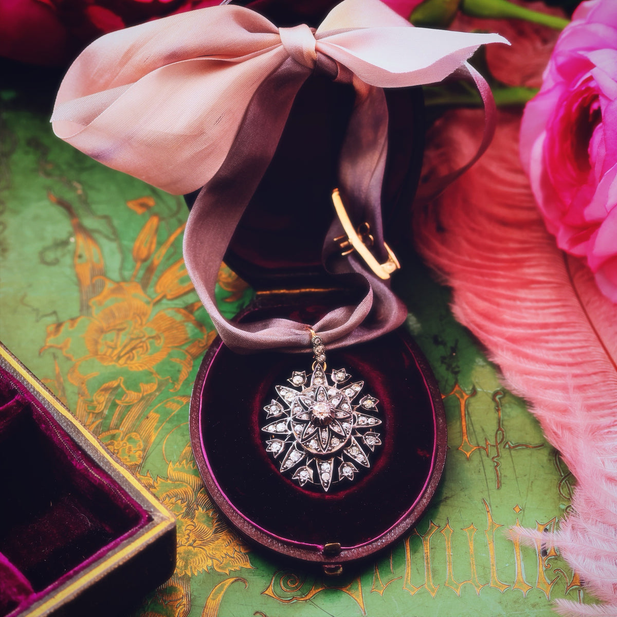 Regal Victorian Diamond Star Brooch/Pendant