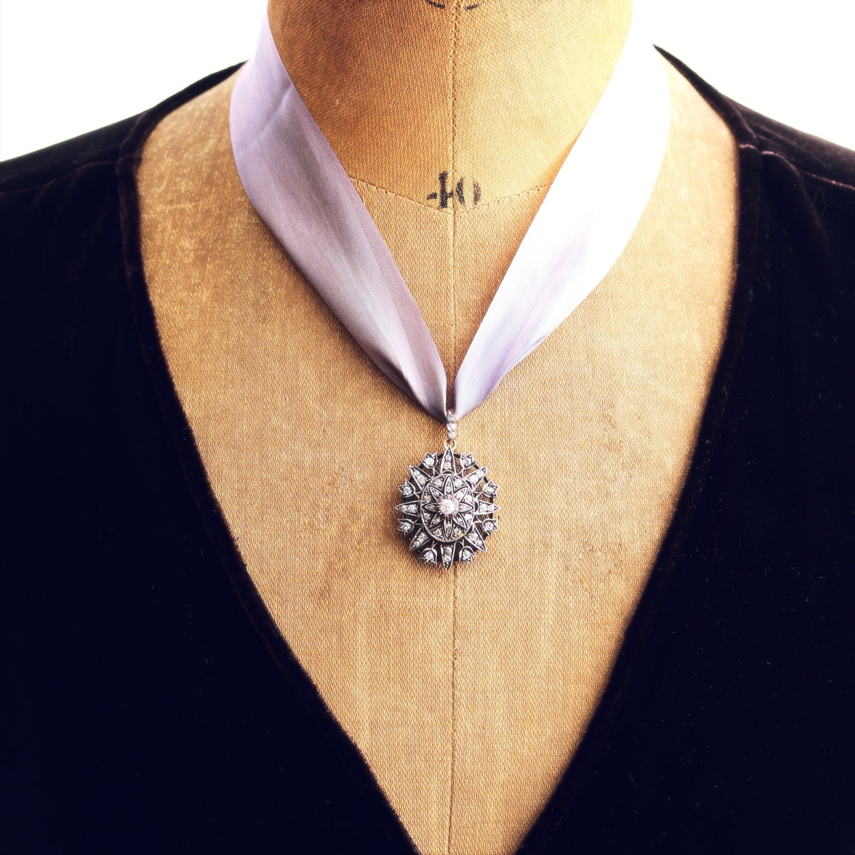 Regal Victorian Diamond Star Brooch/Pendant