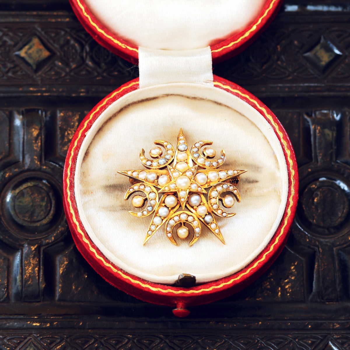 Victorian Seed Pearl Convertible Star Pendant/Brooch