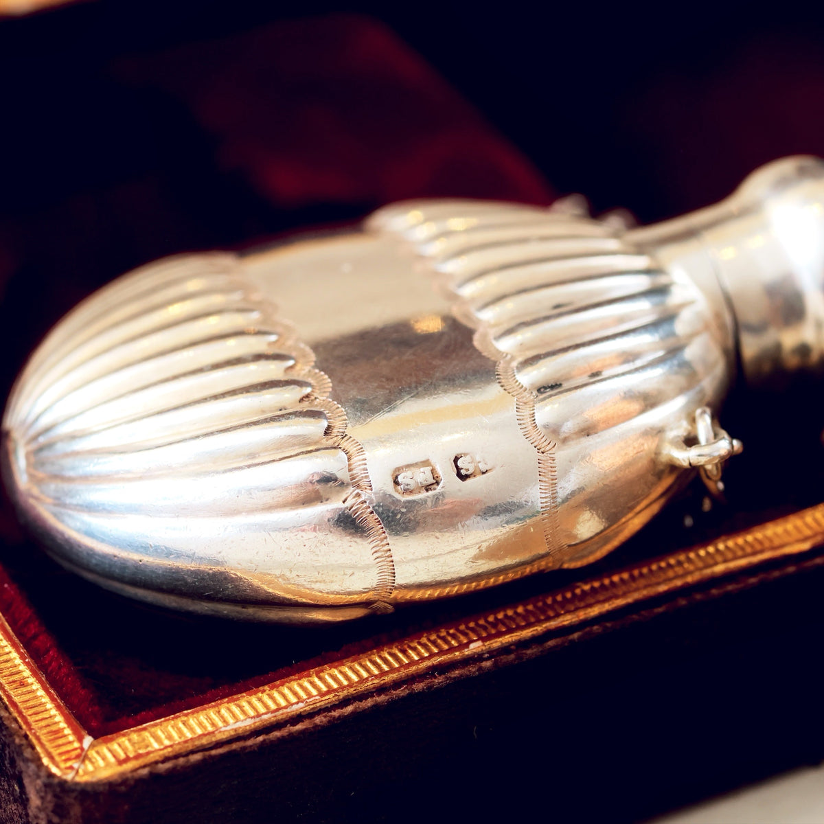 Antique Date 1889 Victorian Silver Scent Bottle