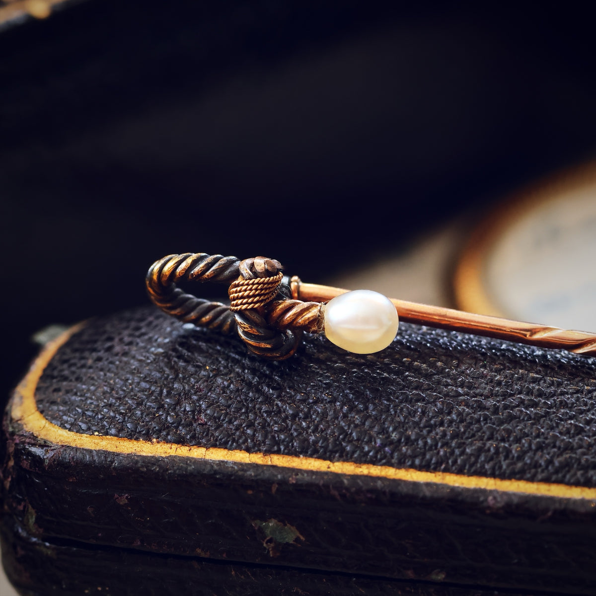 Diminutive Antique Wild Pearl Stick Pin