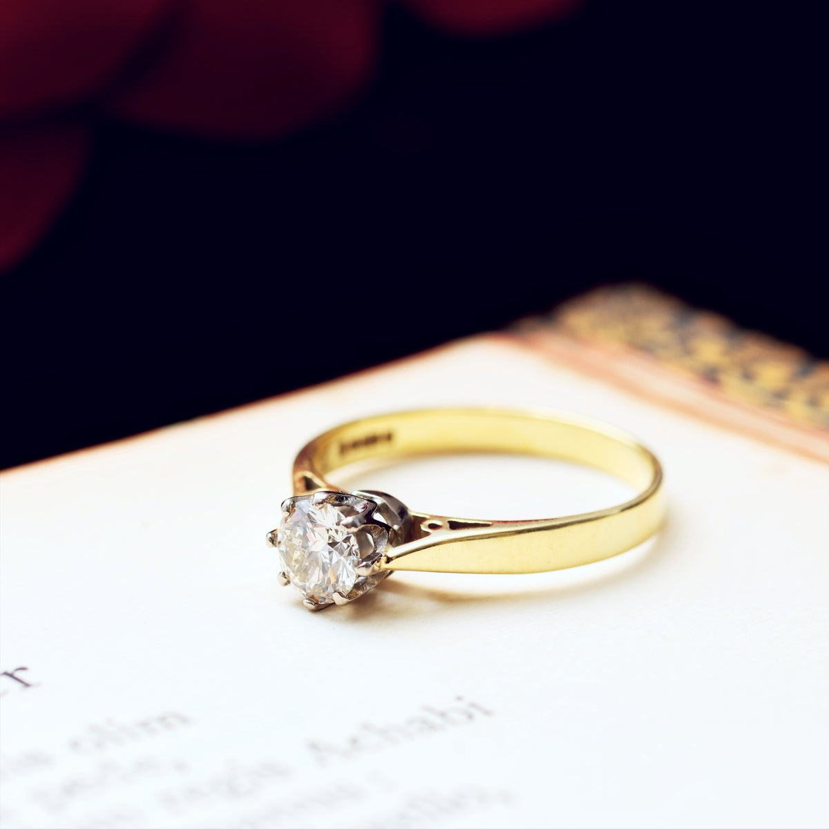 Classic Vintage Date 1981 Diamond Engagement Ring
