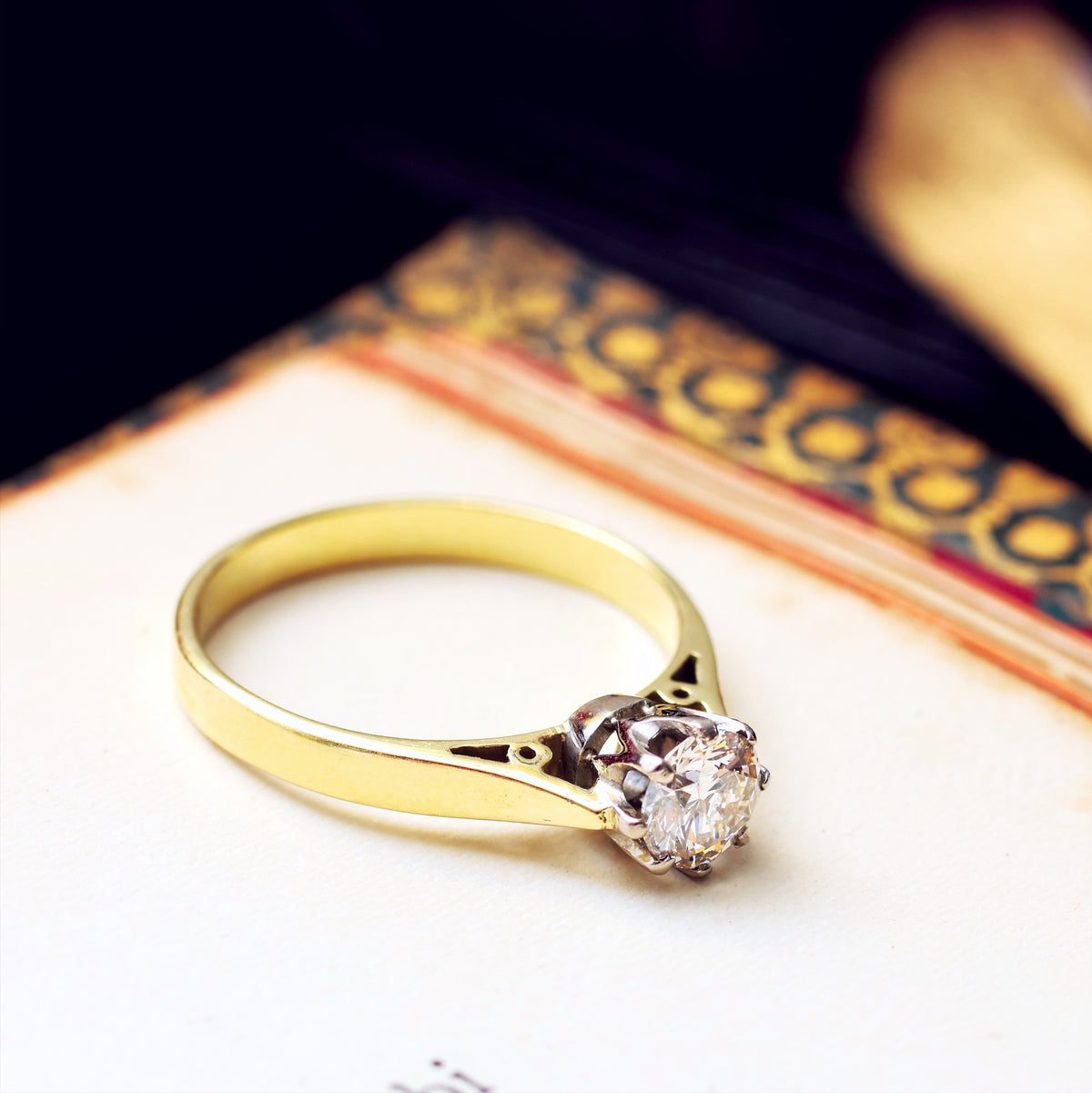 Classic Vintage Date 1981 Diamond Engagement Ring