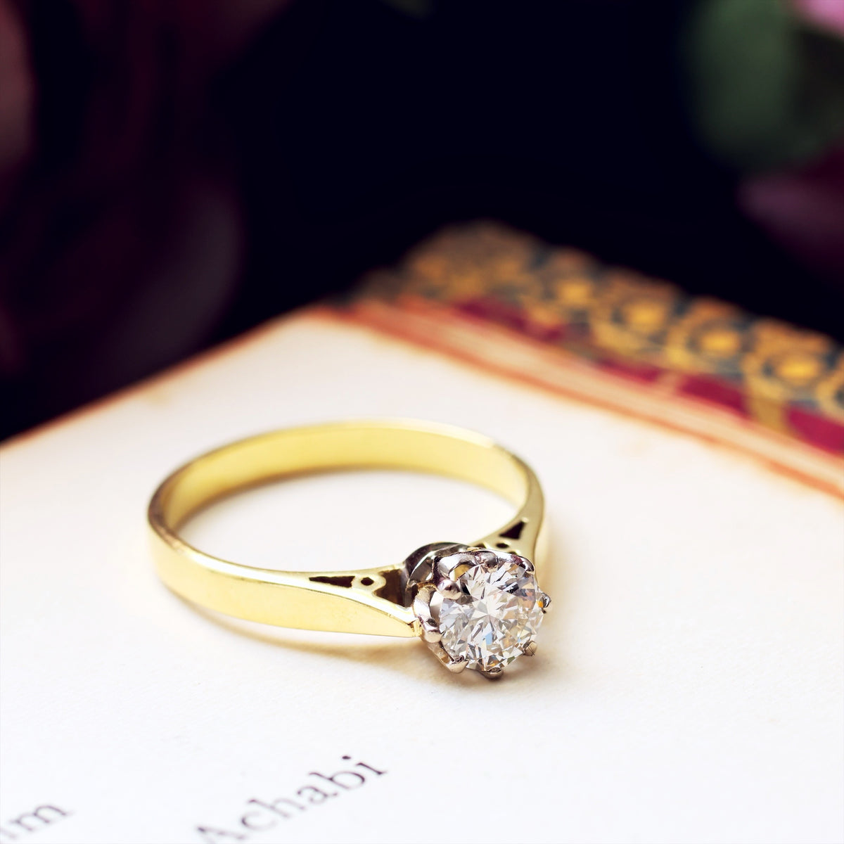 Classic Vintage Date 1981 Diamond Engagement Ring