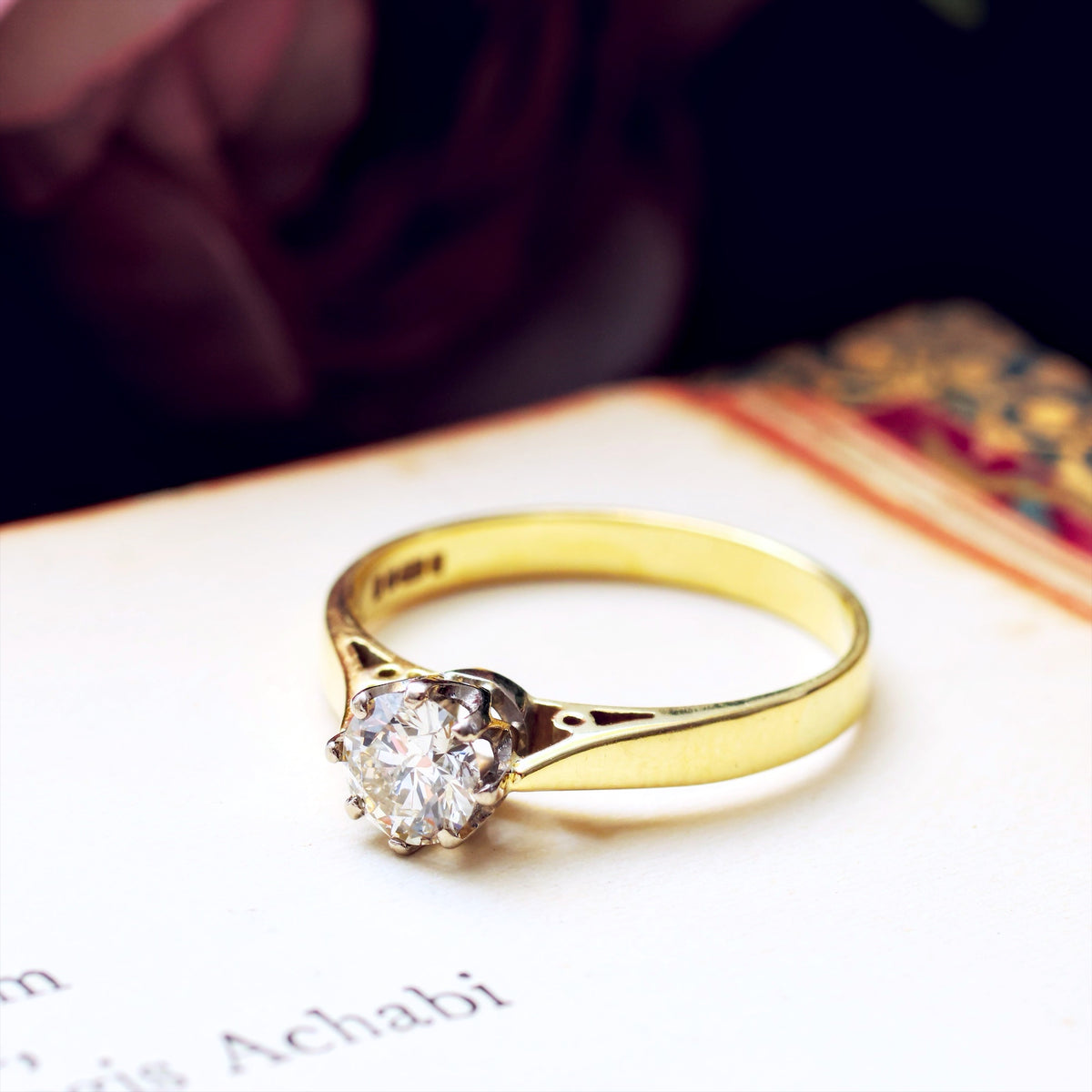 Classic Vintage Date 1981 Diamond Engagement Ring