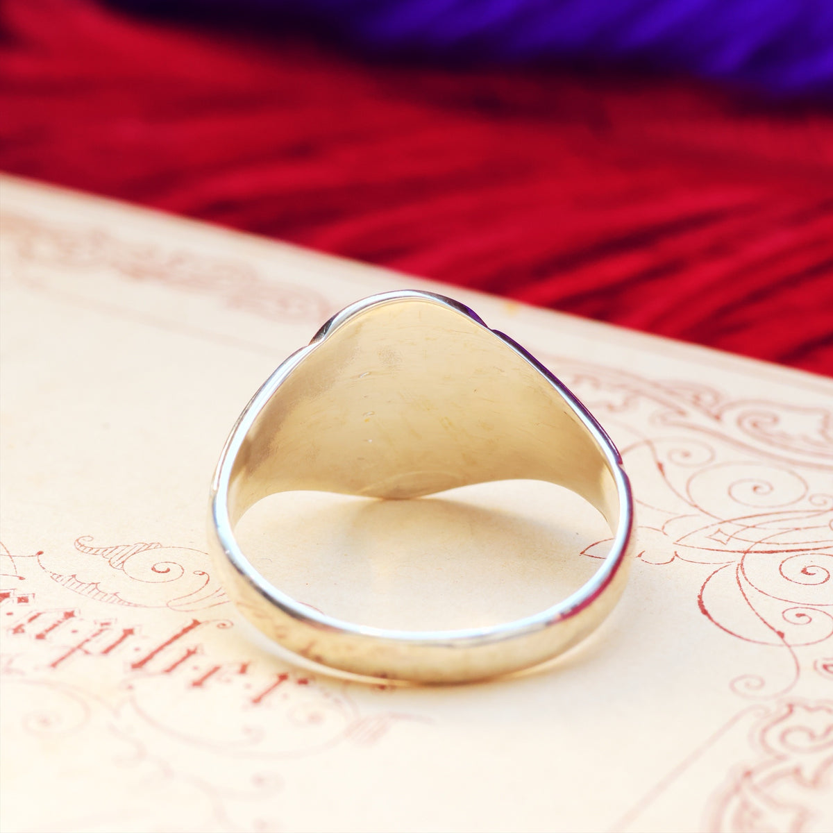 Vintage Styled Recycled Silver Signet Ring