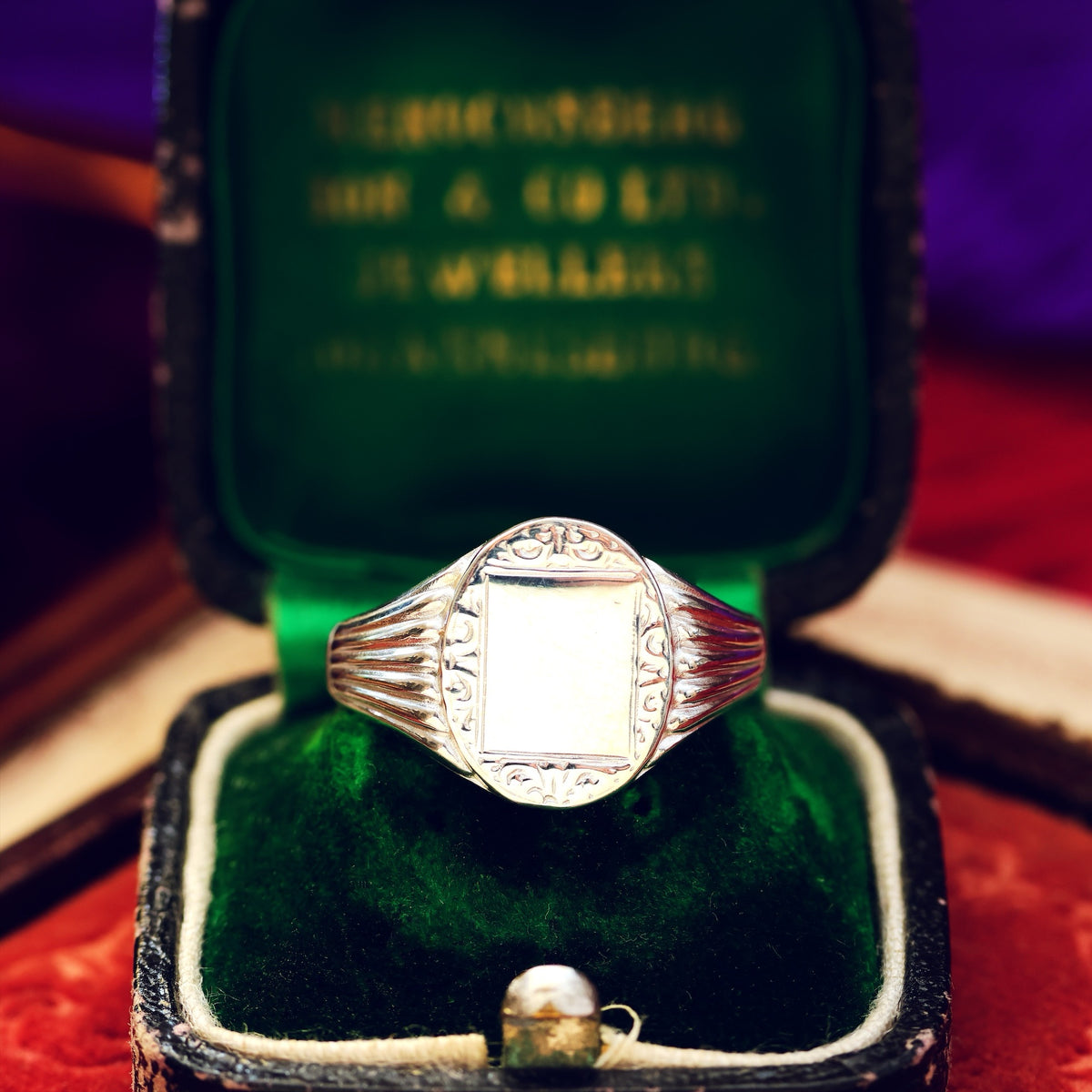 Vintage Styled Recycled Silver Signet Ring