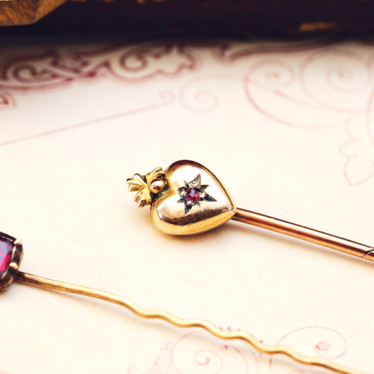 A Trio of Miniature Antique Stick Pins